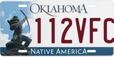 OK license plate 112VFC