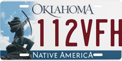 OK license plate 112VFH