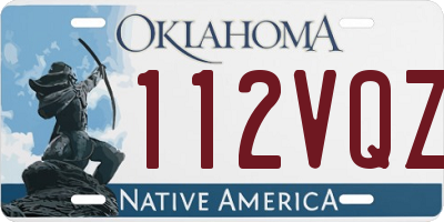 OK license plate 112VQZ