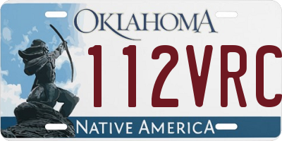 OK license plate 112VRC