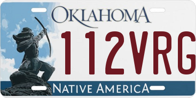 OK license plate 112VRG