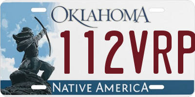 OK license plate 112VRP