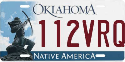 OK license plate 112VRQ