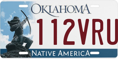OK license plate 112VRU