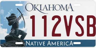 OK license plate 112VSB