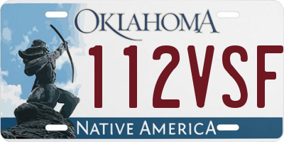 OK license plate 112VSF