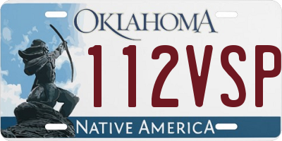 OK license plate 112VSP