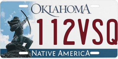 OK license plate 112VSQ