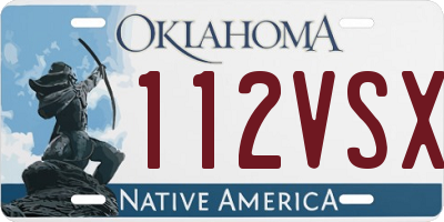 OK license plate 112VSX