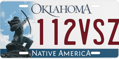 OK license plate 112VSZ
