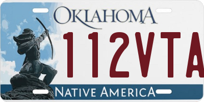 OK license plate 112VTA