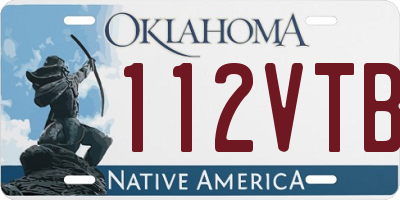 OK license plate 112VTB