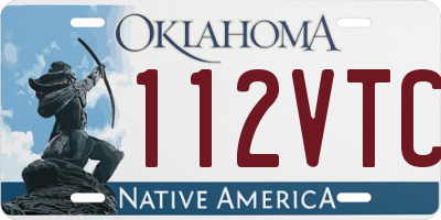 OK license plate 112VTC