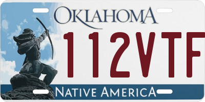 OK license plate 112VTF