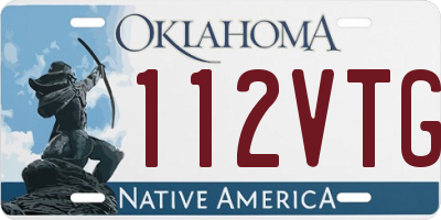 OK license plate 112VTG