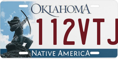OK license plate 112VTJ