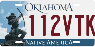 OK license plate 112VTK