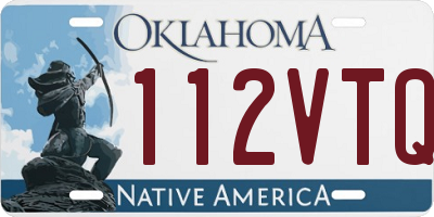 OK license plate 112VTQ