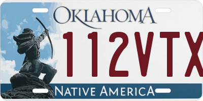 OK license plate 112VTX