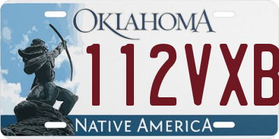 OK license plate 112VXB