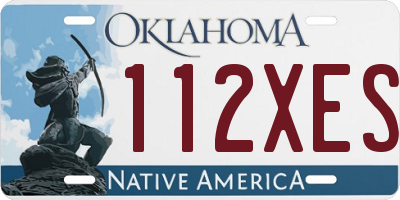 OK license plate 112XES