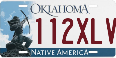 OK license plate 112XLV