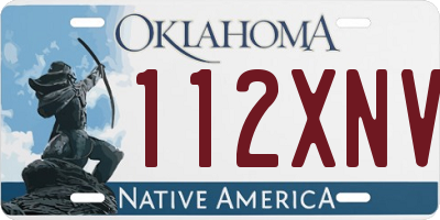 OK license plate 112XNV