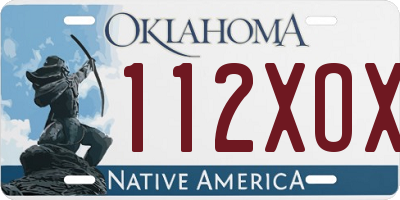 OK license plate 112XOX