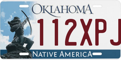 OK license plate 112XPJ