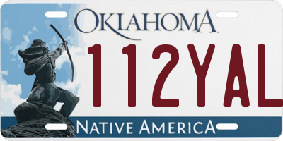 OK license plate 112YAL