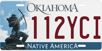 OK license plate 112YCI