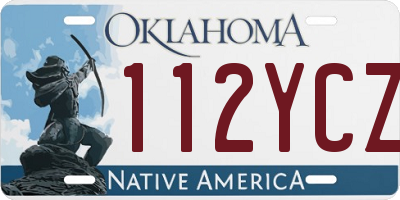 OK license plate 112YCZ