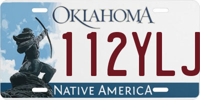 OK license plate 112YLJ