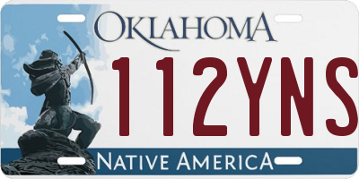 OK license plate 112YNS