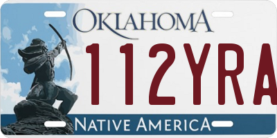 OK license plate 112YRA