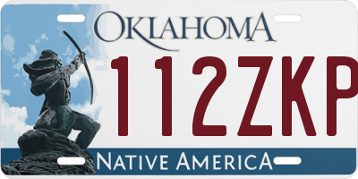 OK license plate 112ZKP