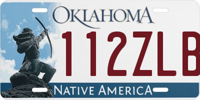 OK license plate 112ZLB
