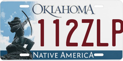 OK license plate 112ZLP
