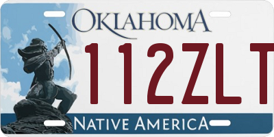 OK license plate 112ZLT
