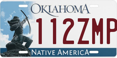 OK license plate 112ZMP