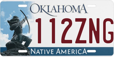 OK license plate 112ZNG