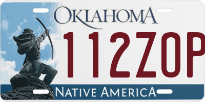 OK license plate 112ZOP