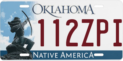 OK license plate 112ZPI