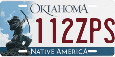 OK license plate 112ZPS