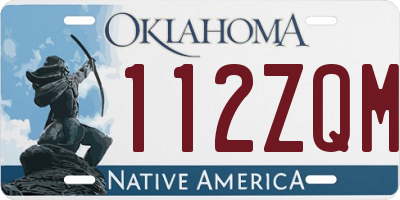 OK license plate 112ZQM