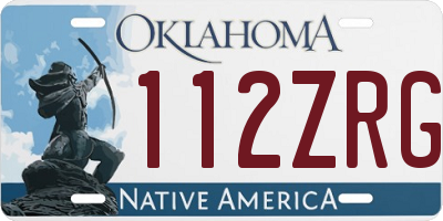 OK license plate 112ZRG