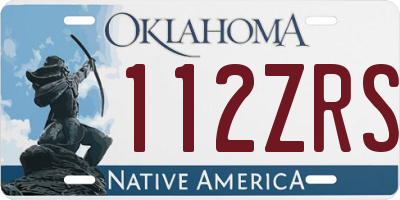 OK license plate 112ZRS