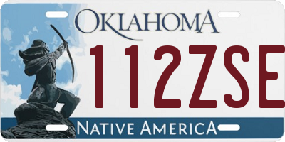 OK license plate 112ZSE