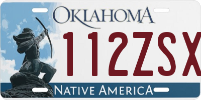 OK license plate 112ZSX