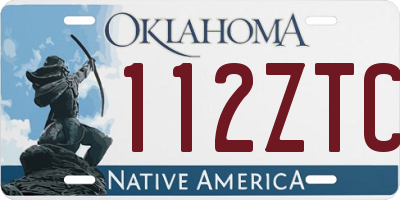 OK license plate 112ZTC